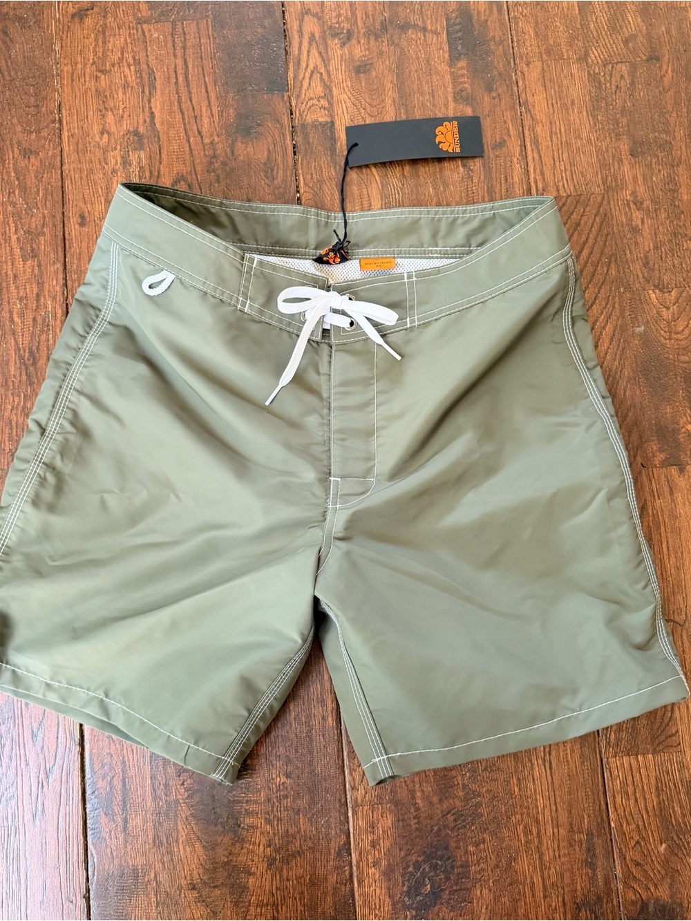 Sundek green grey Swim Board Shorts with iconic rainbow new